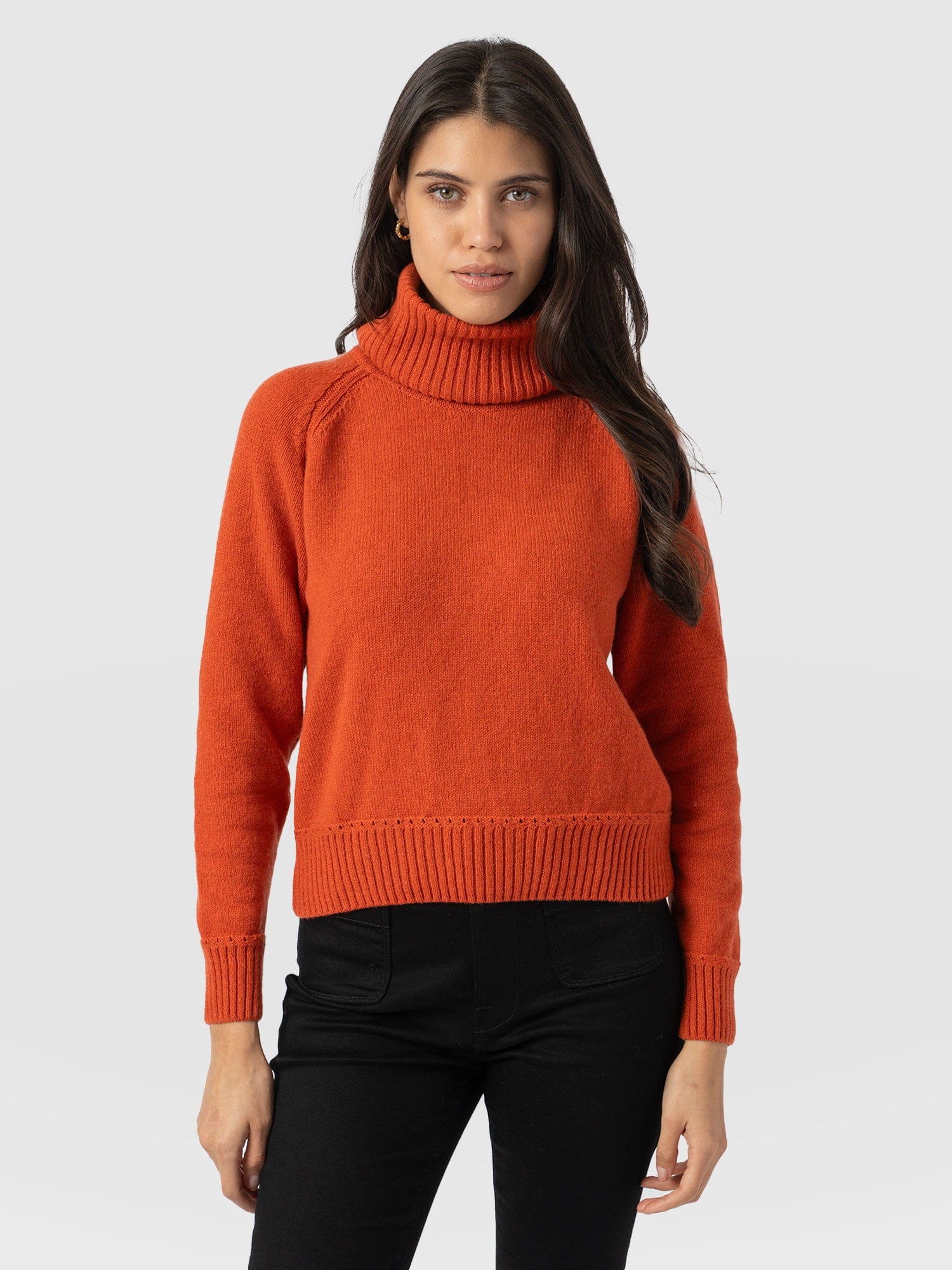 Oxford Cashmere Jumper - Orange - Women's Sweaters | Saint + Sofia® USA